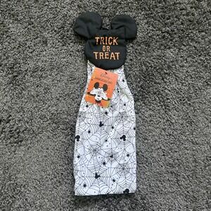 Disney Mickey Mouse Halloween kitchen towel button loop hanging spider‎ webs